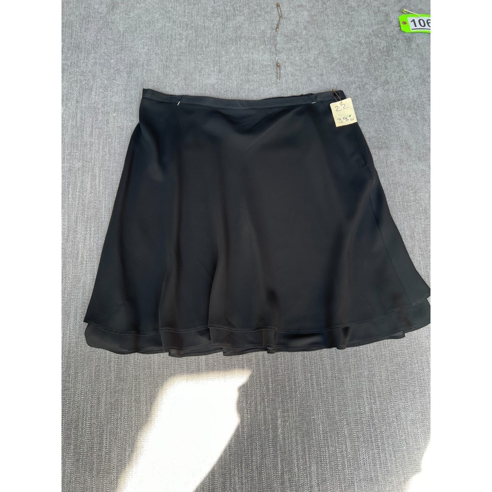 Harris Wallace NY Tiered Skirt Womens 39W Black Sheer Layered Casual Boho Chic